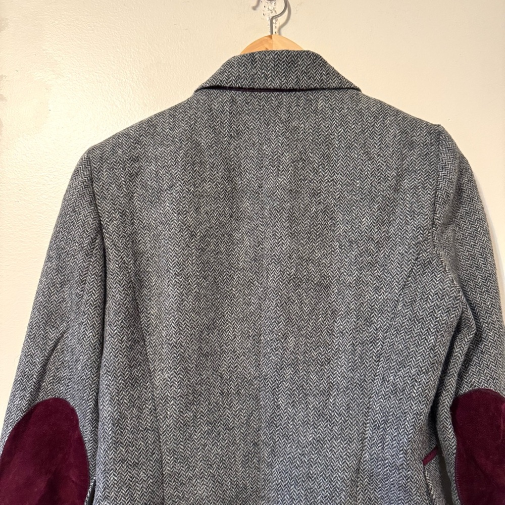 Zara Basic Houndstooth Blazer Jacket Gray Purple … - image 7